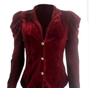 Velour Blazer Jacket